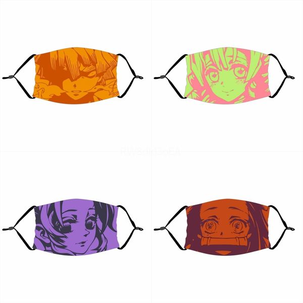 

2020 dener printedfa mask fa masks 3-ply protective dustproof anti dust muot mask#335, Black