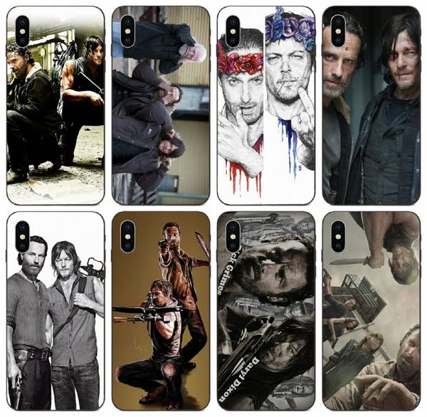 

[tongtrade] new rick grimes daryl dixonl case for iphone 11 pro x xs max 8s 8 7s 7 6s 6 galaxy j7 huawei g8 g9 v20 sony z1 compact tpu case
