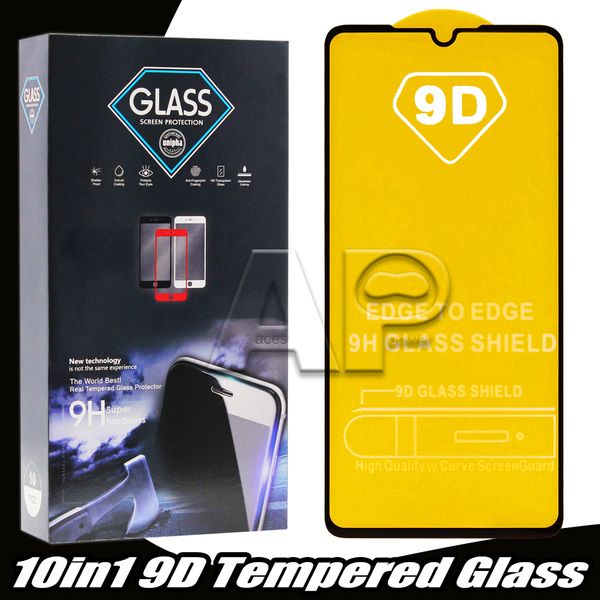 

9d tempered glass for iphone 12 mini 11 pro max xr xs full cover edge to edge screen protector with retail package