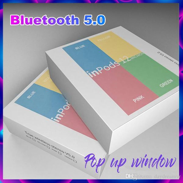 

1 кусок!! inPods 12 V5.0 TWS Наушники с Всплывающие окна бинауральные вызова сенсорный Фун