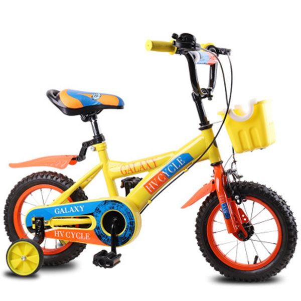 

bicycle children' bike 12-inch new yellow bike for 3-to 5-year-old boys and girls