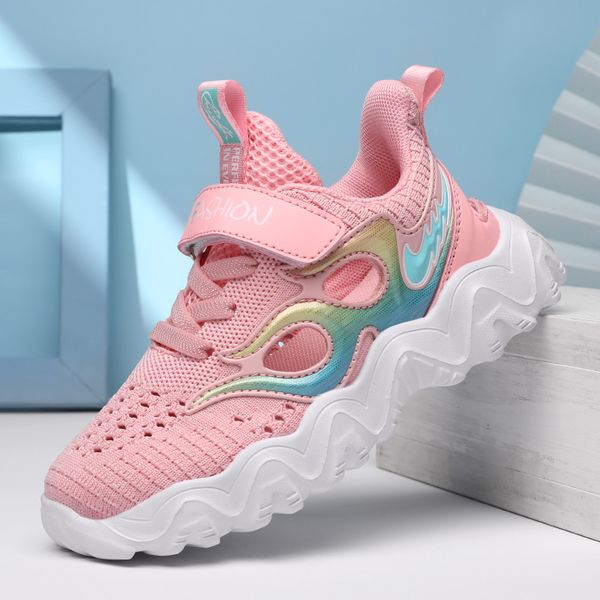 

summer new kids breathable shoes baby girls sport sneakers children shoes boys fashion casual soft brand trainer 27-39, Black;red