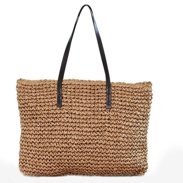 

abdb-straw bag women handbag bohemia beach bags handmade wicker summer tote bags rattan shoulder bags(brown