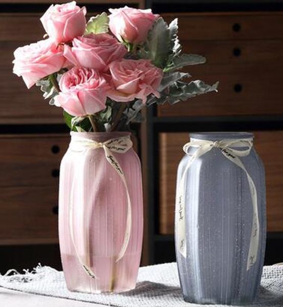 2019 European Creative Color Transparent Glass Vase Hydroponic