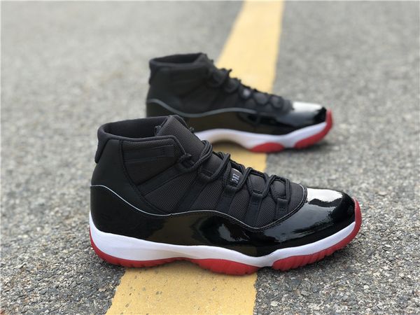 

2019 new release 11 bred back man 11s black red basketball designer shoes real carbon fiber sneakers come with original box 378037-06130