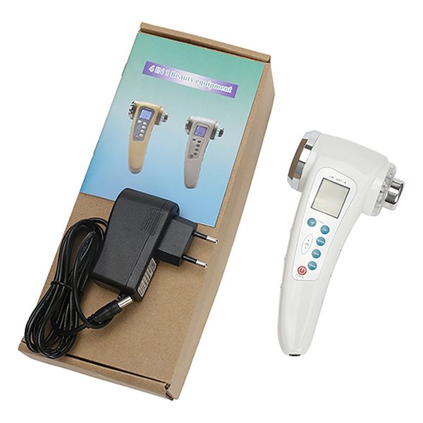 

portable 1mhz ultrasonic+3mhz ultrasound ion facial lift pn 7colors led rejuvenation 4 in 1 beauty equipment anti cellulite therapy, Black;white