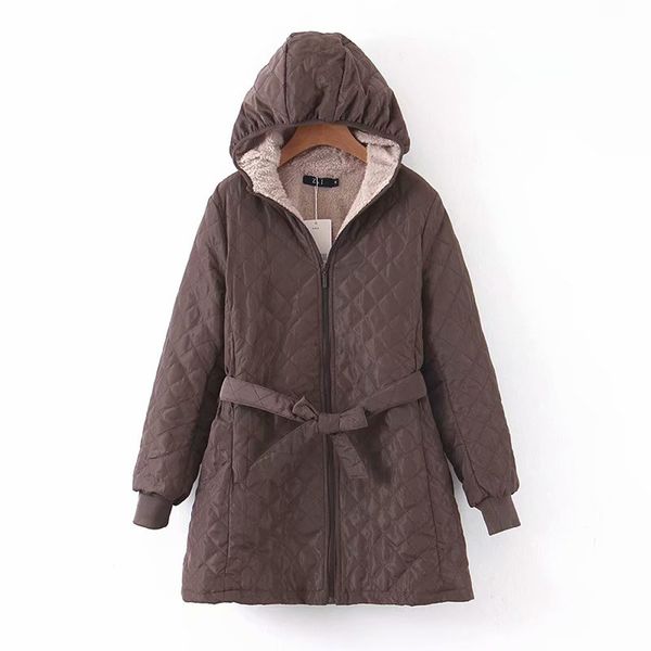 

5 colors winter warm women black hooded faux fur coat jacket fashion army green slim liner cotton coat dropshipping coats#j30