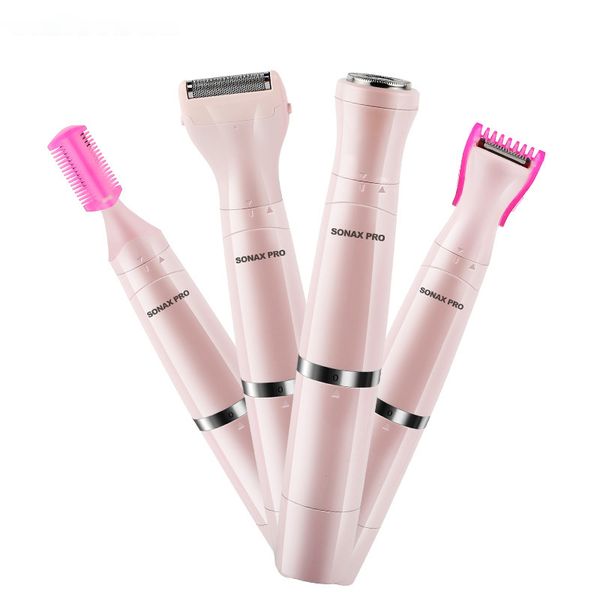 

4 in 1 electric depilator lady women personal epilator armpit facial eyebrow hair removal shaver trimmer high quality