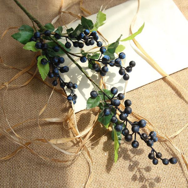 

christmas red fruit berry artificial flower bouquet home party decoration