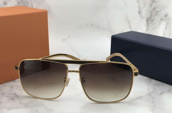 

vintage square attitude sunglasses metal gold frame brown shades gafas de sol men sunglasses uv400 protection new with box, White;black