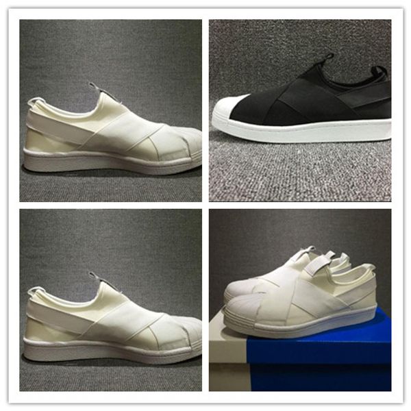 Großhandel 2019 Neu Kommen SUPERSTAR SLIP ON Komfortable Shell Toe Laufschuhe Für Hohe Qualität 95s Schwarz Weiß Herren Sneakers Sneakers Von Großhandel 2019 Neu Kommen SUPERSTAR SLIP ON Komfortable Shell Toe Laufschuhe Für Hohe Qualität 95s Schwarz Weiß Herren Sneakers Sneakers Von