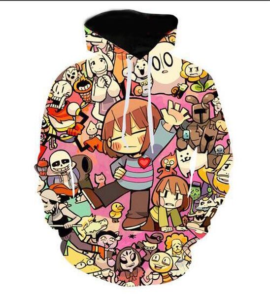 

new fashion men women undertale chara funny 3d sweatshirts hoodies autumn winter casual print hooded pullovers wr092, Black