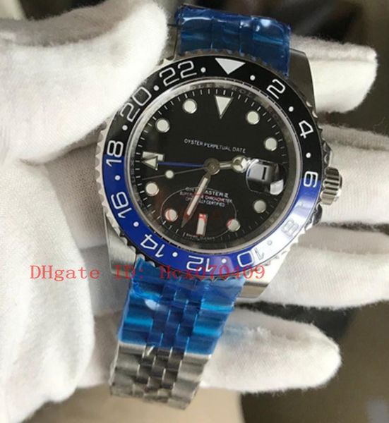 

mens watch automatic mechanical watches gmt stainless steel 40mm ceramic sapphire glass 40mm men watches wrist watches, Slivery;brown