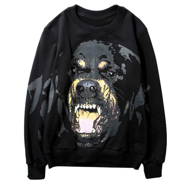 

luxury mens designer hoodies mens designer sweatshirts men women dog printed hip hop long sleeves hoodie sweater, Black