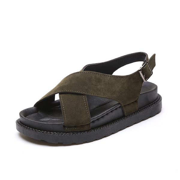 

women rome sandals 2019 summer flat shoes woman platform beach sandal open toe gladiator style female casual footwear sh031206, Black