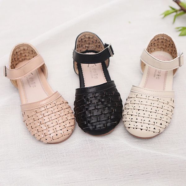 

children baotou rome bohemia sandals for baby girls kids hollow sandals new 2020 summer 1 2 3  5 6 7 8 9 10 11 12 years old, Black;red