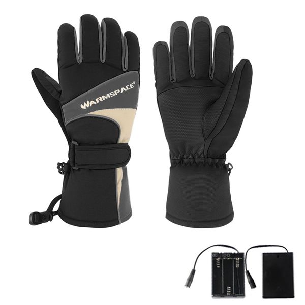 

2pcs winter hand warmer electric thermal gloves waterproof heated gloves battery powered for outdoor motorcycle skiing