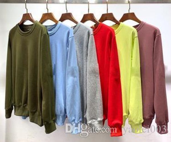 

mens luxury sweatshirts cotton terry round neck men and women couples leisure 2019 autumn and winter basic models, Black