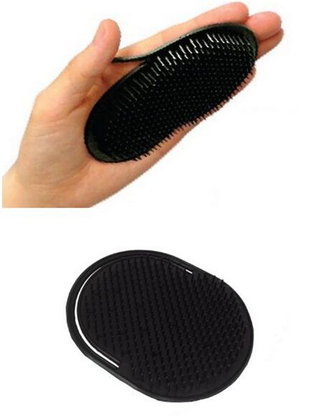 

new beauty shampoo comb pocket men beard mustache palm scalp massage black hair care travel portable hair comb brush styling tools kd1, Silver