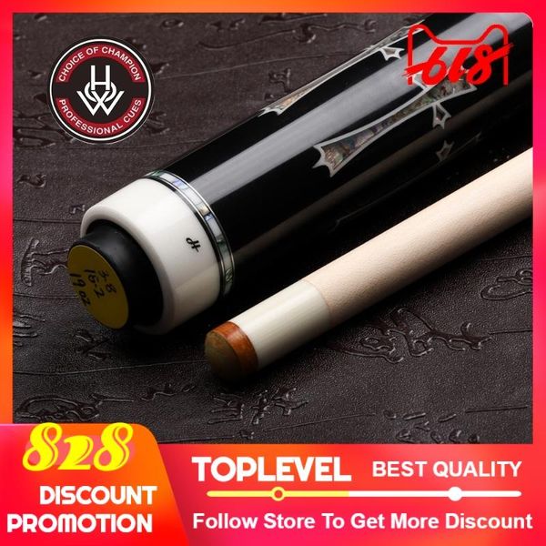 

how offical store how h-293,h-291a pro series cp plus 12.5mm ebony high-end joint abalone shell inlay billiard pool cue stick