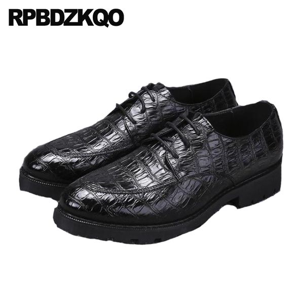 

spring crocodile oxfords office alligator men elevator wedding pointy toe business black rubber hidden height increasing shoes