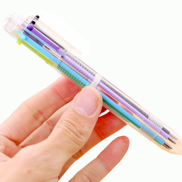 

six color-in-one ballpoint pens can be used to change colors, Black;red