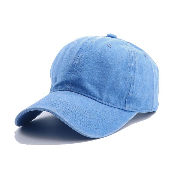 

2020 new hat female korean washed cotton distressed sun hat, Blue;gray