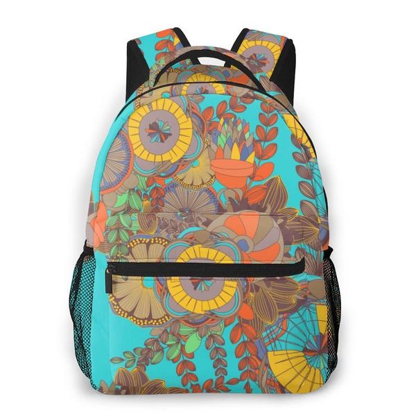 

women backpack kids school bag for teenage girls boho pattern blue female lapnotebook bagpack travel back pack 2020