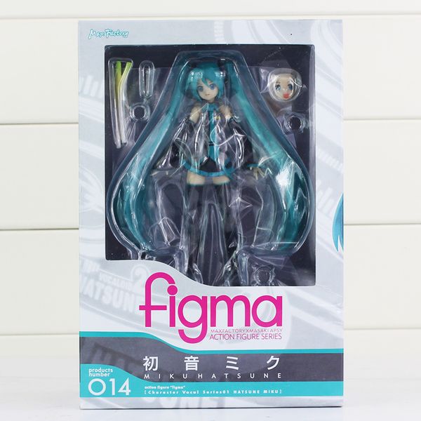 

6 "15cm in hatsune miku pvc action figure collectible is figma 014 juguetes brinquedos kid toy t200118