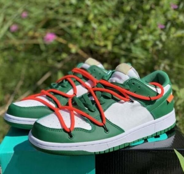 

futura x sb dunk low university зеленый белый полночь темно-синий оранжевый скейтборд мужчины кроссовки с коробкой открытый обувь