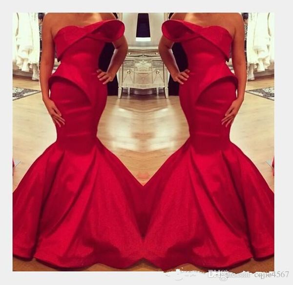 

2019 новый саудовский дизайн красный милая русалка атласная этаж длина платья вечера выполненные на заказ vestidos де novia, Black;red