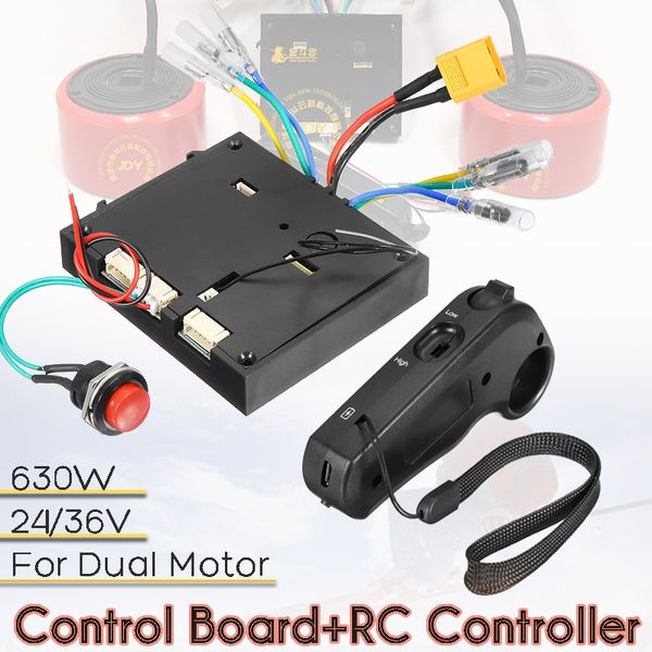 

24-36v electric skateboard control board+remote controller for dual motor esc substitute parts scooters skate board accessories
