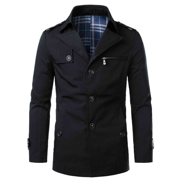 

mens designer jackets solid color autumn casual slim long sleeved lapel neck thick jackets mens fashion winter coats, Black;brown