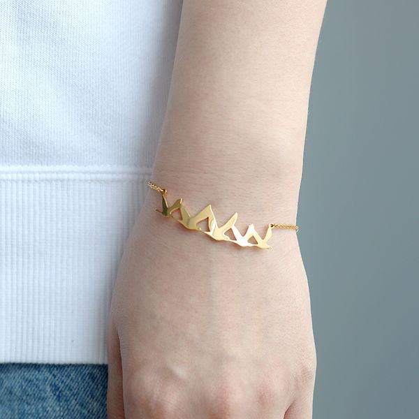 

link, chain flying family peace dove bracelet swallow birds charm femme stainless steel jewelry gifts for mom sisters, Black