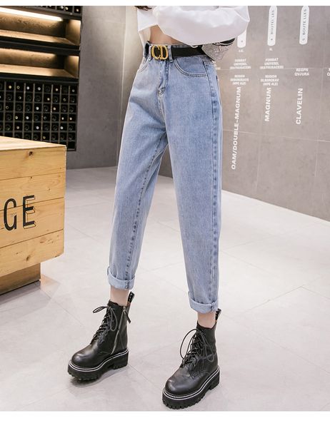 

lake blue nine points straight jeans wide-legged fashion trends