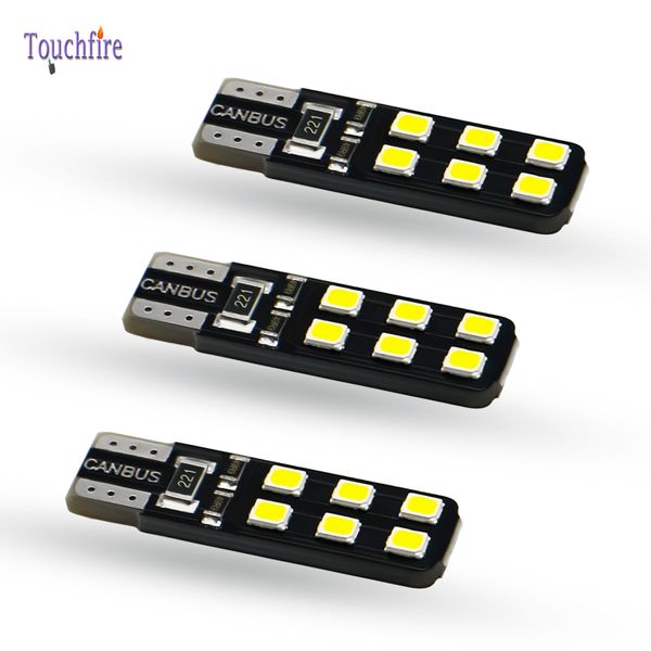 

100pcs t10 w5w 2835smd 12led license plate car indicator lamp width dc12v auto license plate lightÂ parking light door safety light wholesale