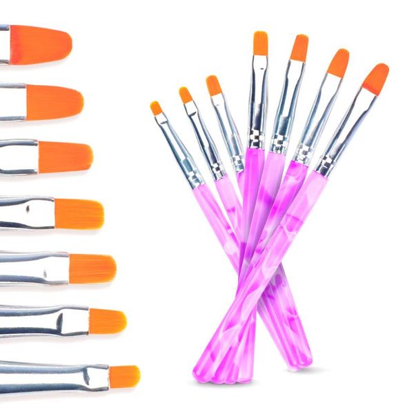 

nail art kits 7pcs/set brush pens acrylic brushes uv gel polish painting drawing set manicure tools kit