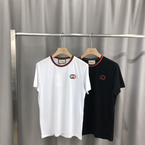 

2020ss spring and summer new high grade cotton printing short sleeve round neck panel t-shirt size: -l-xl-xxl-xxxl color: black white x18, White;black
