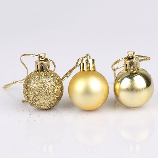 

24pcs/lot christmas tree decor ball bauble hanging xmas party ornament decorations for home christmas decorations 3cm