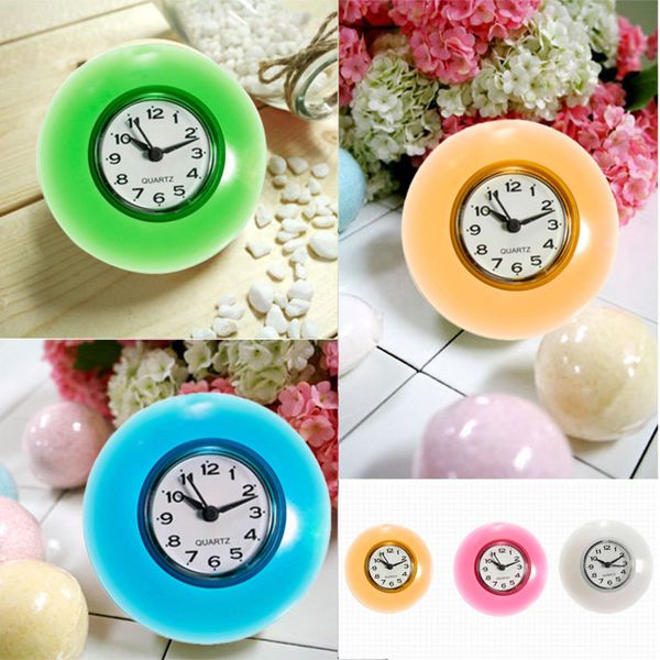 

suction wall clock shower waterproof mirror timer sucker bathroom home decor