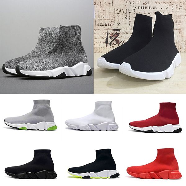 

2020 designer sock shoes triple black white men womens fashion sneakers glitter yellow blue pink fashion mens trainer runner platform shoe