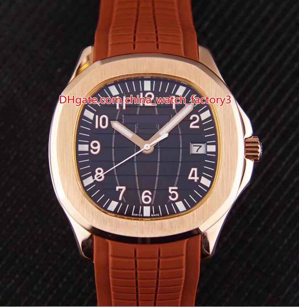 

5 style elling 40mm aquanaut 5167 5167r rubber bands cal.9015 324 s c movement transparent automatic mens watch watches, Slivery;brown