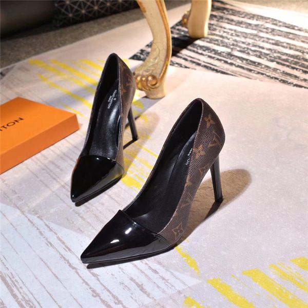 

2018 brand fashion luxury designer women shoes high heels brand fashion luxury designer women shoes women dress shoes designer heels pumps, Black