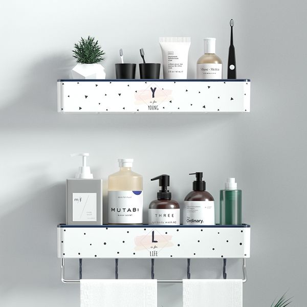 

bathroom wall shelf toilet bath bathroom vanity towel rack storage rack hole-toilet