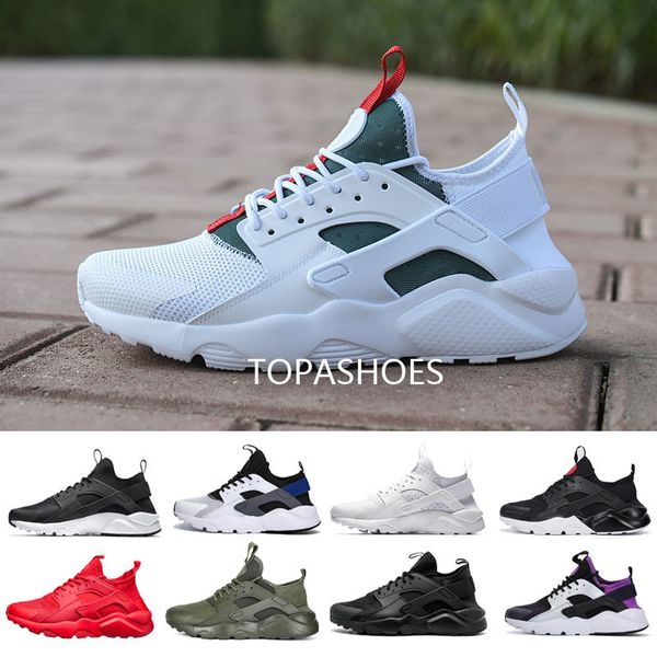 

wholesale huarache 4.0 men women 4 running shoes classic triple white black red grey huaraches outdoor runner sport trainers sneakers 36-45