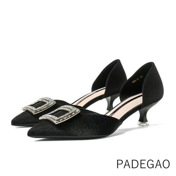 

high heel 2020 women sandals khaki buckle heels sandals silk casual fashion woman, Black