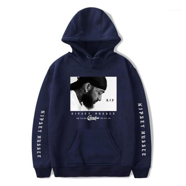 

rapper hooded pullovers 3d letters designer sweatshirts souvenir hoodies for nipsey hussle american, Black