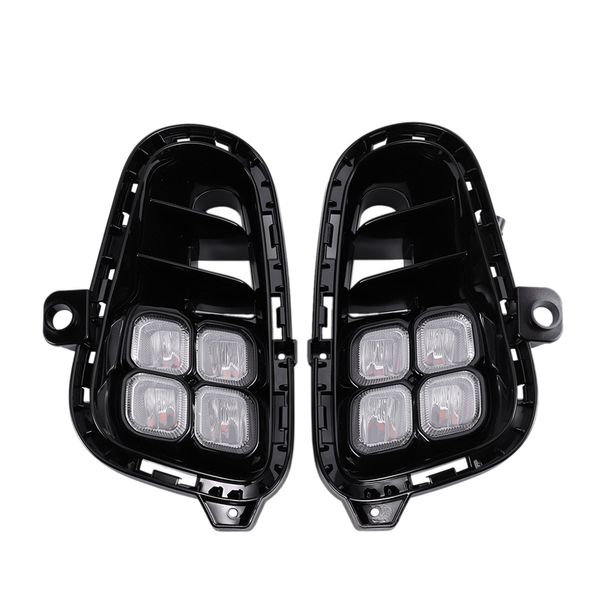 

2pcs car daytime running light for kia rio 2018-2020 front bumper fog light lamp assembly led drl white yellow