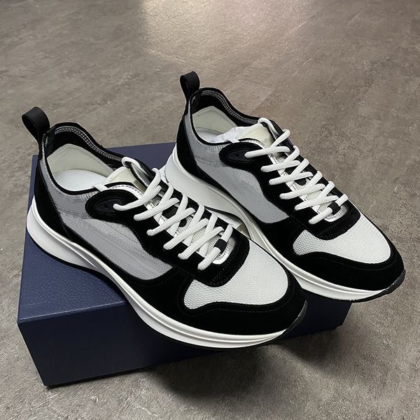 

men shoes b25 runner sneaker black canvas suede oblique trainers platform sneaker soft bottom men's running basketball shoes