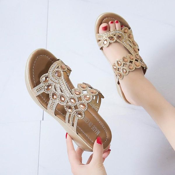 

sandals shoes woman summer women comfy soft retro wedge platform thick bottom ladies #5.25, Black